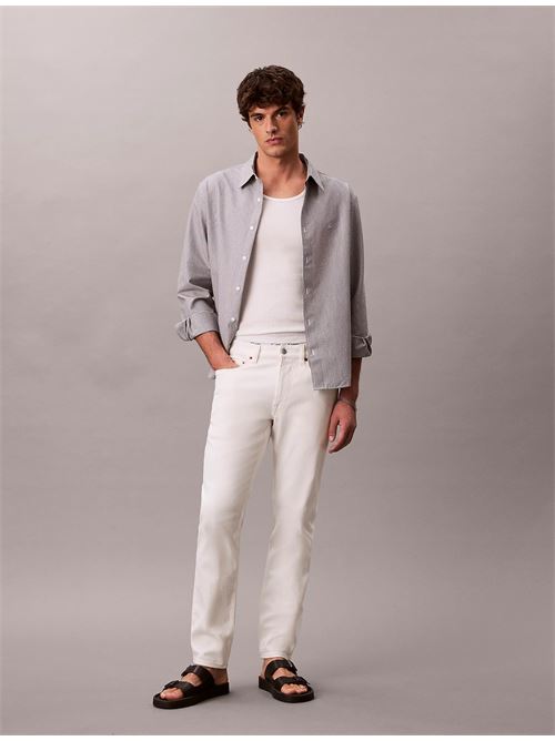 slim chalk white jeans CALVIN KLEIN JEANS | LV04RF751GASN